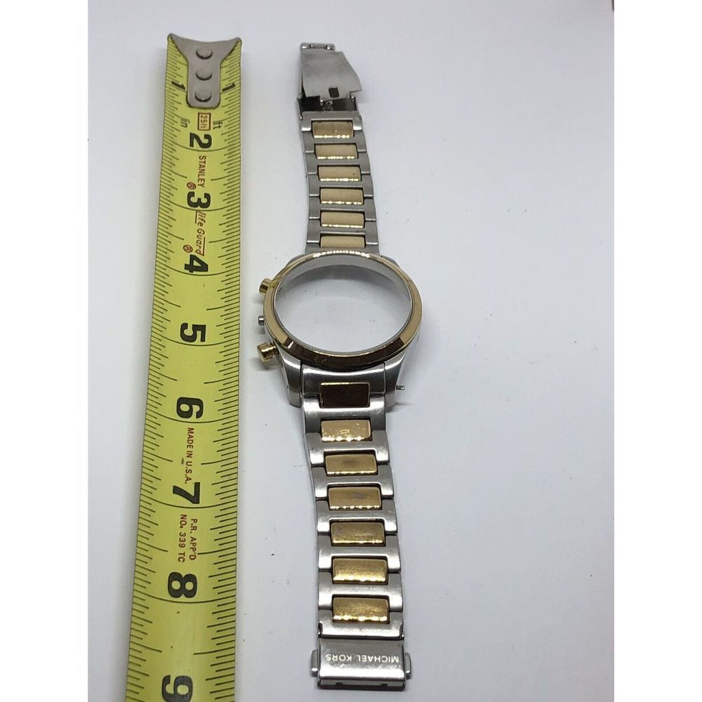 Authentic Michael Kors Watch Parts Case And Crystal Links Full Band 20mm H165